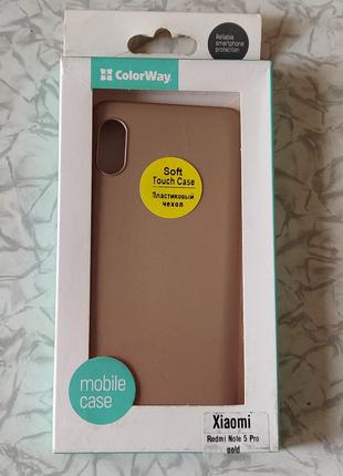 Чохол Colorway xiaomi redmi note 5 pro soft touch gold