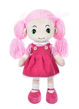 Мягконабивная детская кукла M5745UA 40 см (Розовое платье)