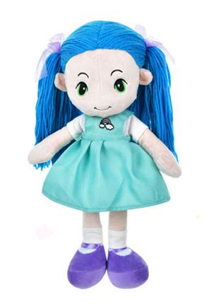 Мягконабивная детская кукла M5745UA 40 см (Синий наряд)