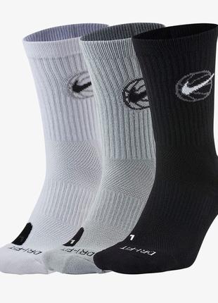 Баскетбольні шкарпетки Nike Everyday Crew Basketball Socks (3 ...