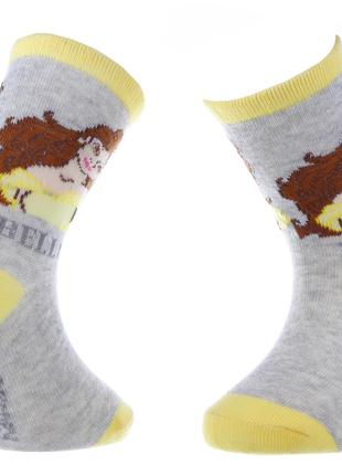 Шкарпетки PRINCESS BELLE сірий, жовтий Діт 19-22, арт.43891047-4