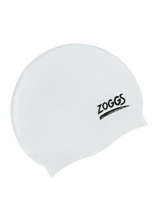 Шапочка для плавання Zoggs Silicone Cap біла