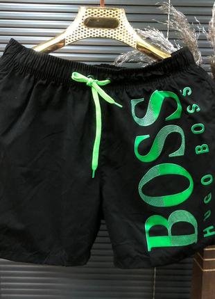 Мужские черные пляжные шорты Hugo Boss плавательные купальные ...