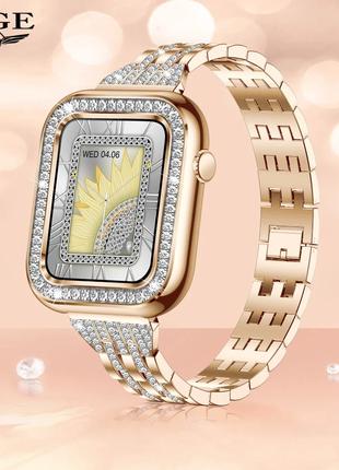 Женские Сенсорные Умные Смарт Часы Smart Watch LG551 Золотисты...