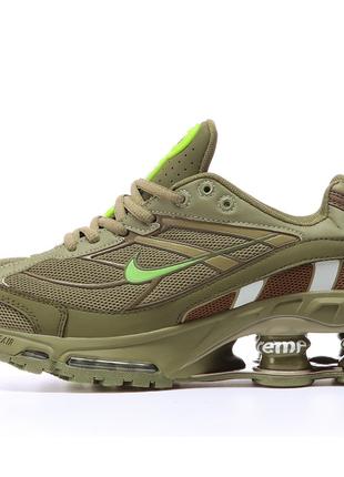 Мужские кроссовки Nike x Supreme Shox Ride 2 Khaki Brown Green...