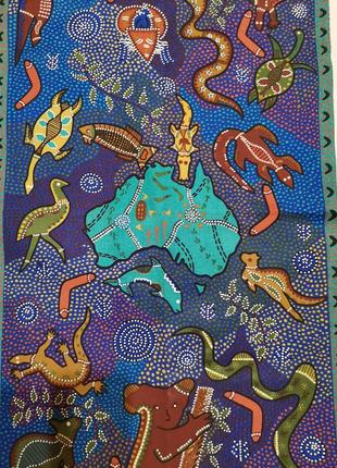 Картина на хлопковой ткани, декор от австралийского дизайнера....