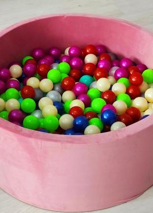 Сухой Бассейн для детей с цветными шариками в комплекте 192шт,...