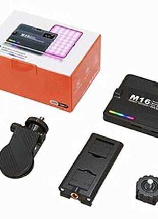 Аккумуляторная Светодиодная RGB накамерная лампа M16 RGB