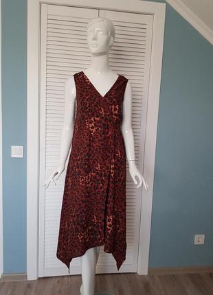 Легкое вискозное платье леопардовый принт studio