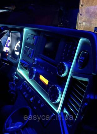Подсветка салона автомобиля Неон RGB 5м USB управление через т...