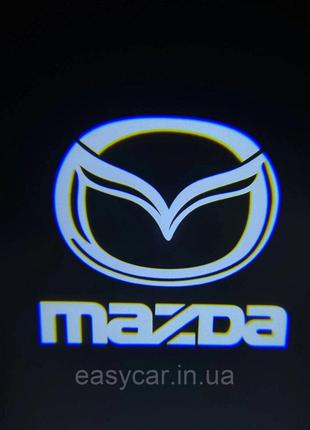 Логотип подсветка дверей Мазда 6 Линза стекло HD изображения, ...