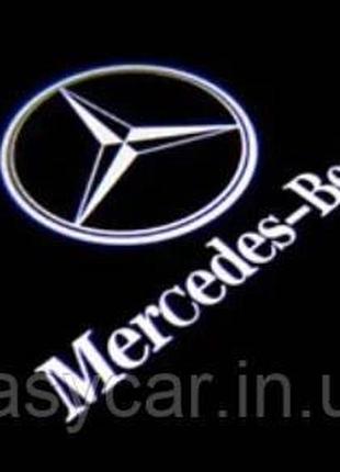 Логотип подсветки дверей Мерседес Lazer logo light Mercedes-Be...
