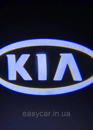 Логотип подсветки дверей KIA SORENTO 2014- Линза стекло HD заб...