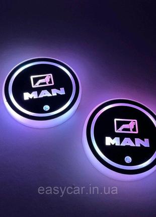 Подсветка в подскальщик с логотипом MAN с датчиком света на ак...