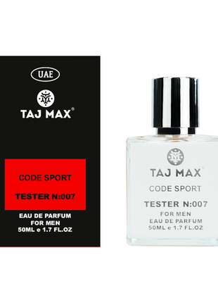 Taj max code sport 50 ml 007 парфюмированная вода для мужчин