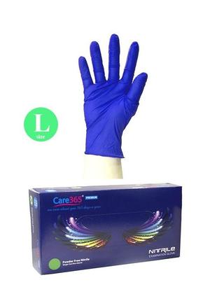 Перчатки nitrile нитрил кобальт care 365 premium  неопудренные...