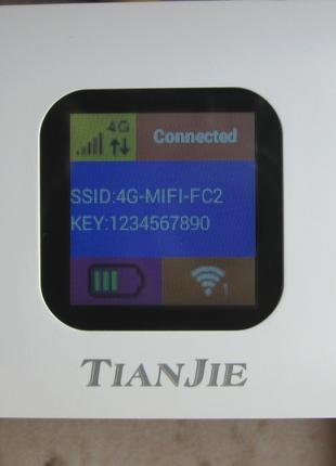 4G-LTE-MiFi модем-роутер TIANJIE M800-3-LCD, 2100 мА/ч