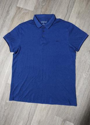 Мужская футболка / поло / primark / синяя хлопковая футболка /...