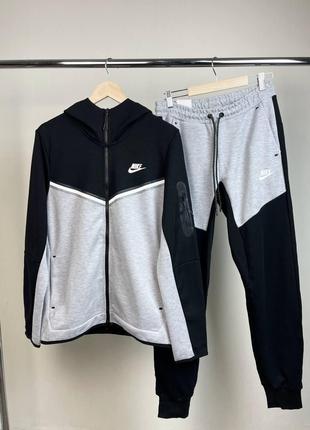 Мужской спортивный костюм NikeTech Fleece Серо-черный