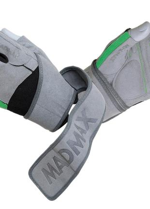 Рукавички для фітнесу MadMax MFG-860 Wild Grey/Green XXL