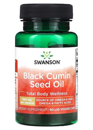 Масло семян черного тмина 500 мг Swanson Black Cumin Seed Oil ...