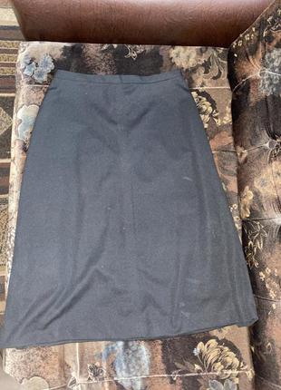 Классическая длинная юбка трапеция чёрная