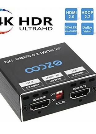 Разветвитель HDMI 1x2 4K 60 Гц