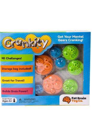 Игра-головоломка Fat Brain Toys Crankity Разноцветные шестерён...
