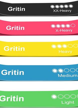 Эспандеры Gritin, [набор из 5] безопасных для кожи резинок для...