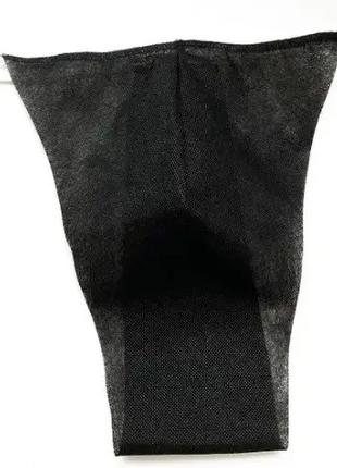 Трусы-стринги мужские плотные L/XL из спанбонда черные 50 штук