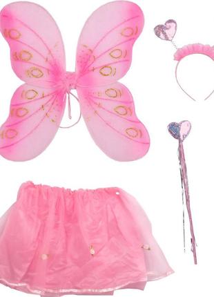 Детский карнавальный костюм набор бабочки: крылья, обруч, юбка...