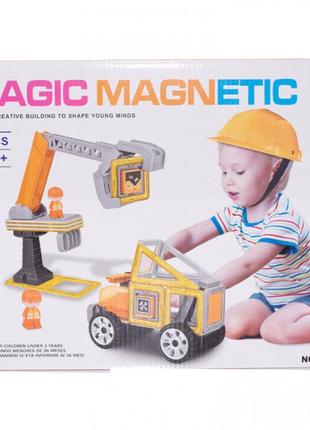 Магнітний конструктор машина з будівельним краном magic magnet...