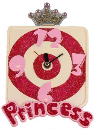 Часы настольные  розового цвета принцесса