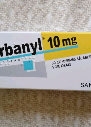 Французький Фрізіум, Urbanyl 10 mg/30 tabl. (Clobazam, Фризиум)