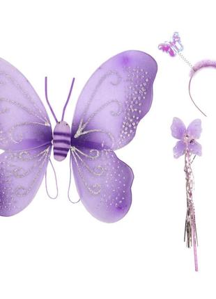 Детский  карнавальный набор  крылья бабочки с тельцем, обручем...