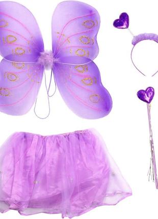 Детский карнавальный костюм набор бабочки: крылья, обруч, юбка...
