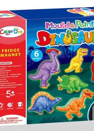 Набор детского творчества форма и краски - динозавры магнит на...
