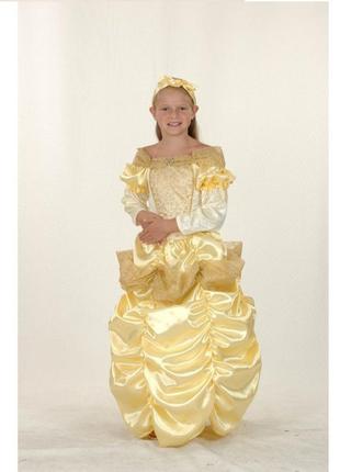 Карнавальный костюм принцесса в золотом платье  87135