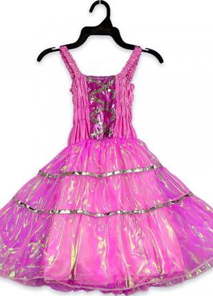 Платье бальное (розов/зелен/бел) 0900-258
