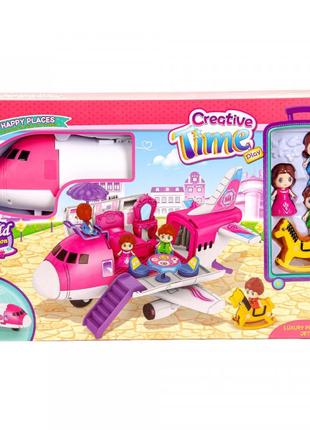 Игровой набор частный самолет розового цвета