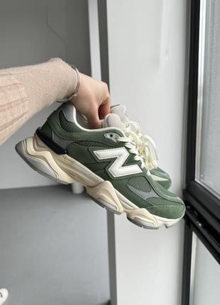 Нью беленс хакі кросівки new balance 9060 green/beige