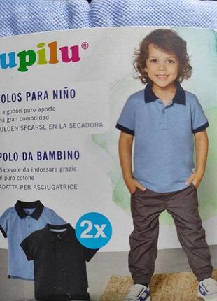 Lupilu® футболка поло для мальчиков, 2 шт на рост 86/92 (1-2 г...
