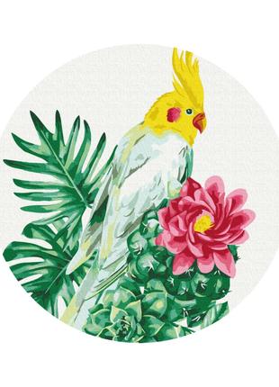 Картина по номерам Тропический попугай (Размер M)