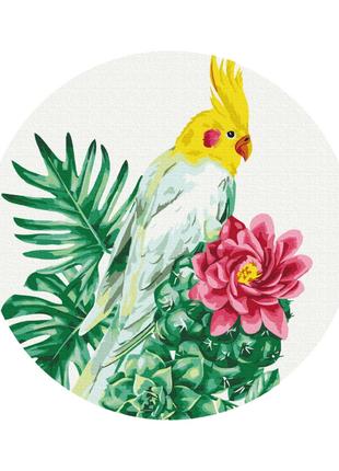 Картина по номерам Тропический попугай (Размер L)
