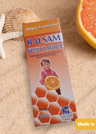 Balsam Fruity Бальзам Фрутти Натуральный сироп от кашля Египет