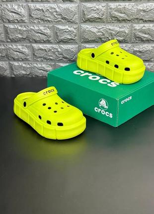 !!новинка!! супер яркие женские кроксы crocs шлёпанцы ярко сал...