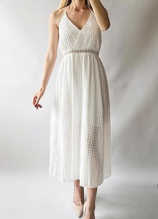 Белое платье в стиле zara, размер м