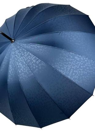 Женский зонт-трость на 16 спиц с принтом букв полуавтомат от ф...
