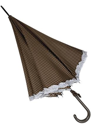Зонт-трость с рюшами в горошек полуавтомат на 8 спиц от Swifts...