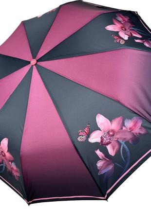 Женский складной зонт полуавтомат на 10 спиц от Toprain с прин...